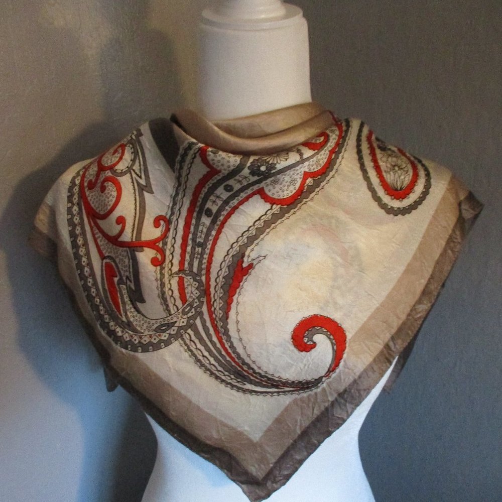 Brown paisley scarf
